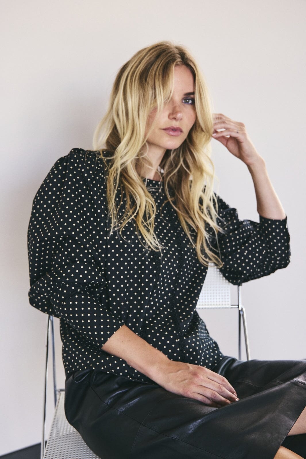 Co´couture - Davinacc Dot Shirt 35715 - 96 Black