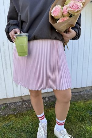 Forudbestilling - Yellow Lane - Ivy Pliss Skirt 165306 - 754 - Light Pink Online salg