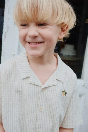 Konges Sløjd - Celebration Elliot Ss Shirt Gots Ks103561 - Cloud Stripe