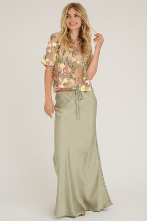 A-View - Fuschia Blouse - 201 Sand/Yellow Online