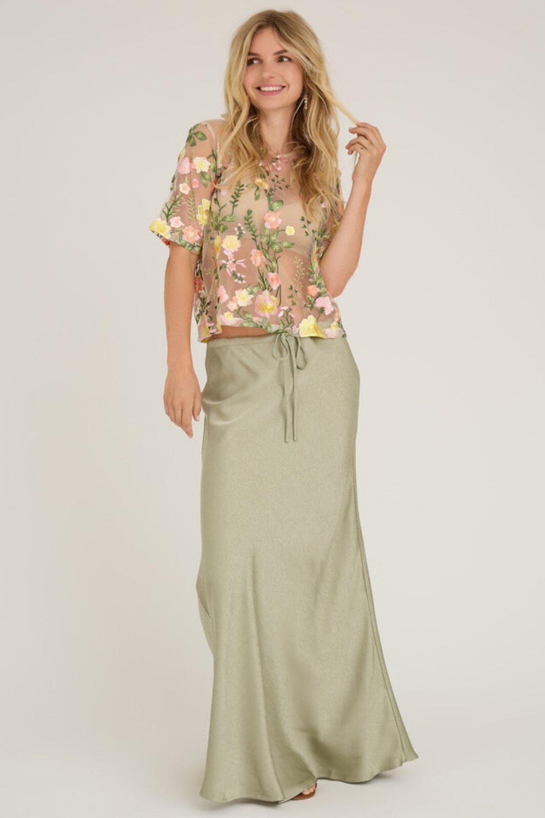 A-View - Fuschia Blouse - 201 Sand/Yellow Online