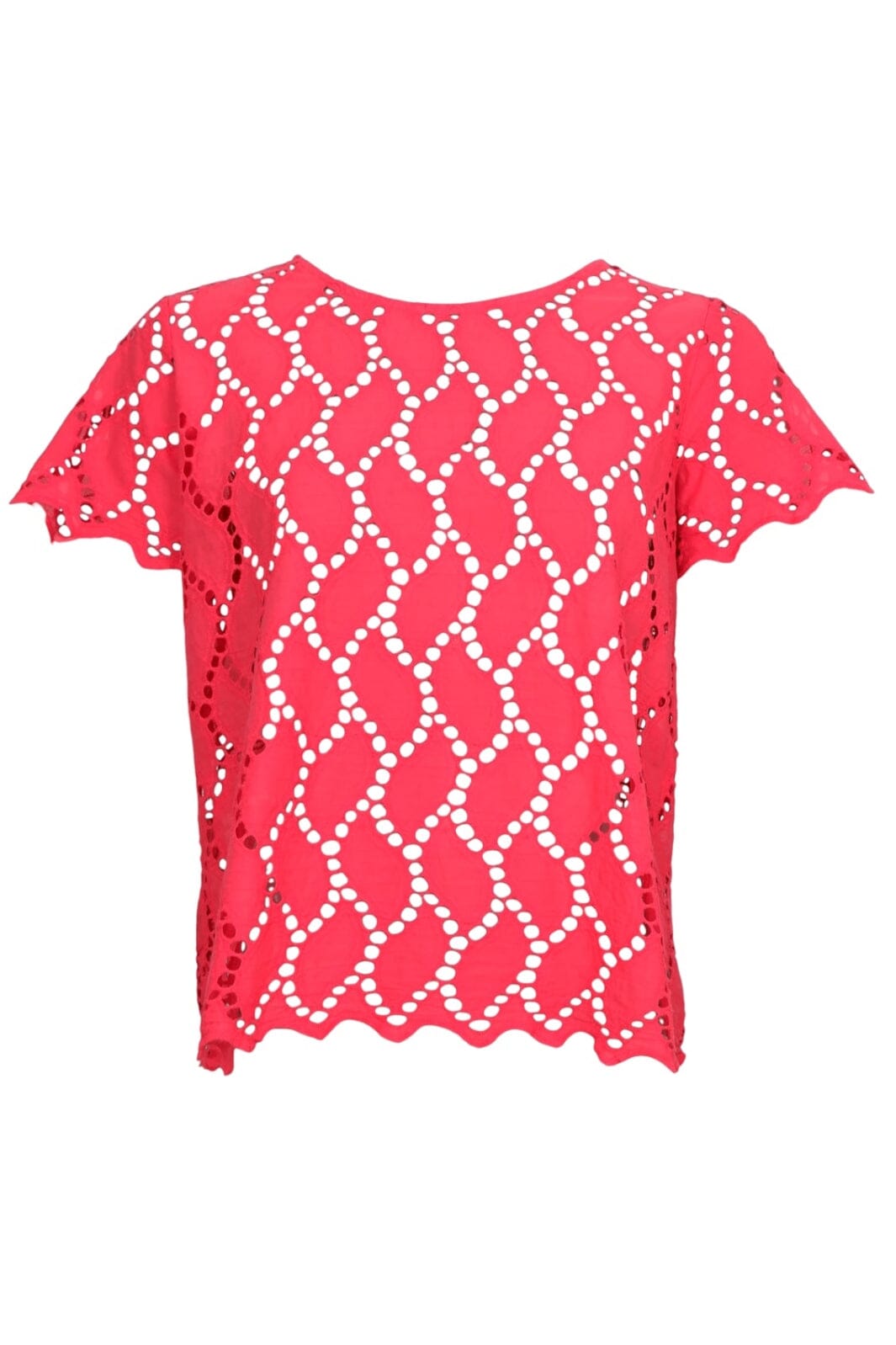 Black Colour - Bcfreya Ss Tee Blouse 40864 - Red på udsalg