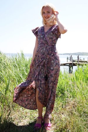 Black Colour - Bcluna Flared Wrap Dress - Black Fairy