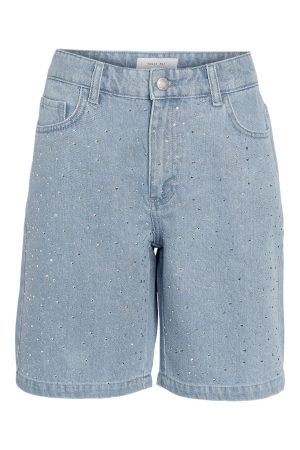 Forudbestilling - Noisy May - Nmjannel Bermuda Shorts Fo088Lb - 4925002 Light Blue Denim
