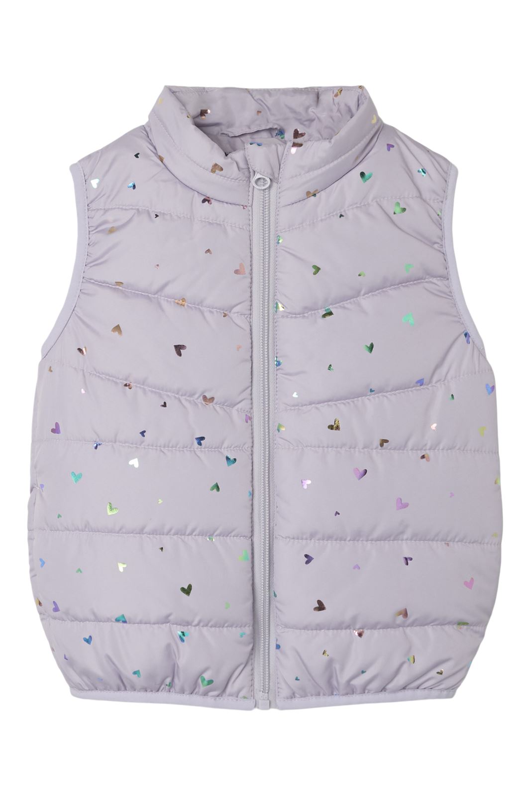 Name It - Nmfmylane Vest Foil Heart - 4647296 Misty Lilac Online