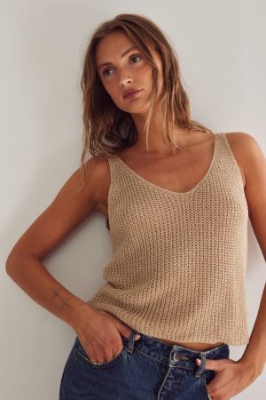 Noella - Louisa Knit Top 13200001 - 1317 - Oyster Melange