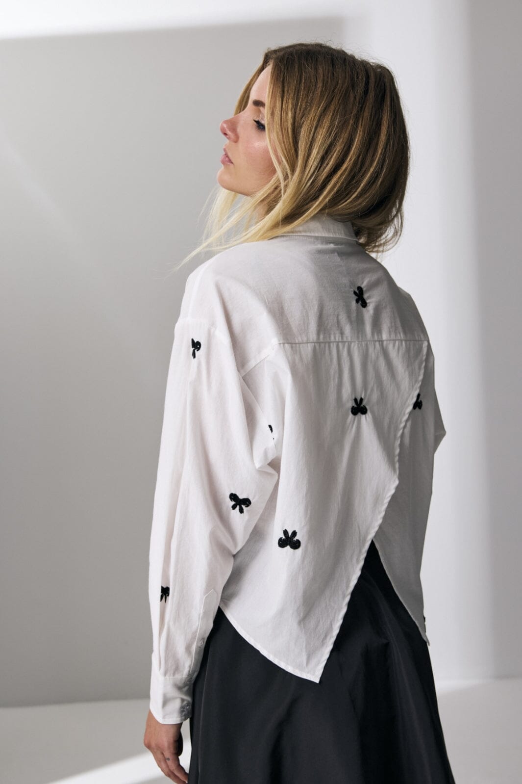Co´Couture - Riacc Ribbon Shirt 35804 - 4000 - White Rabat