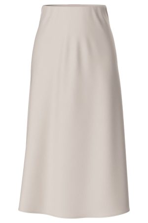 Pieces - Pcfranan Ankle Skirt - 4737104 Silver Gray Hot på udsalg