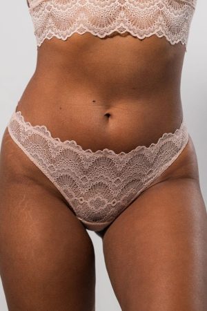 Understatement Underwear - Lace Thong - Nude