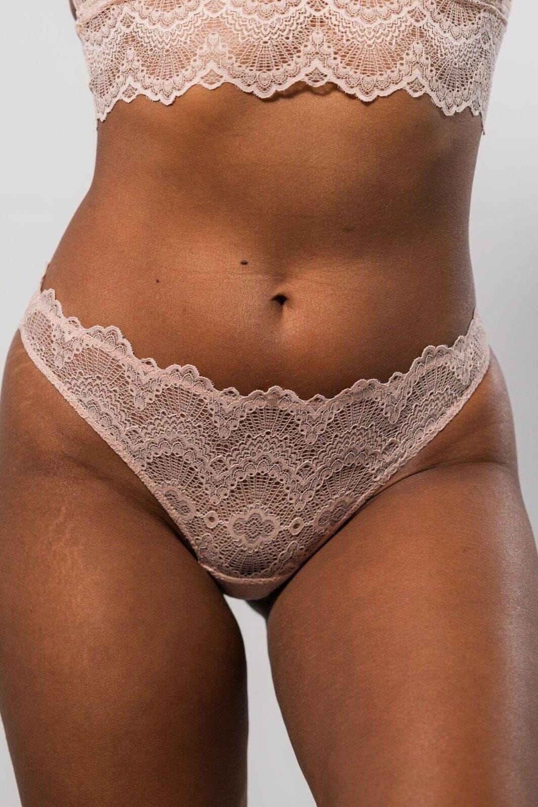 Understatement Underwear - Lace Thong - Nude