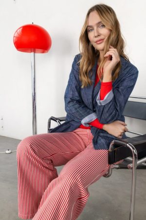 Black Colour - Bcmontreal Box Pant - Red