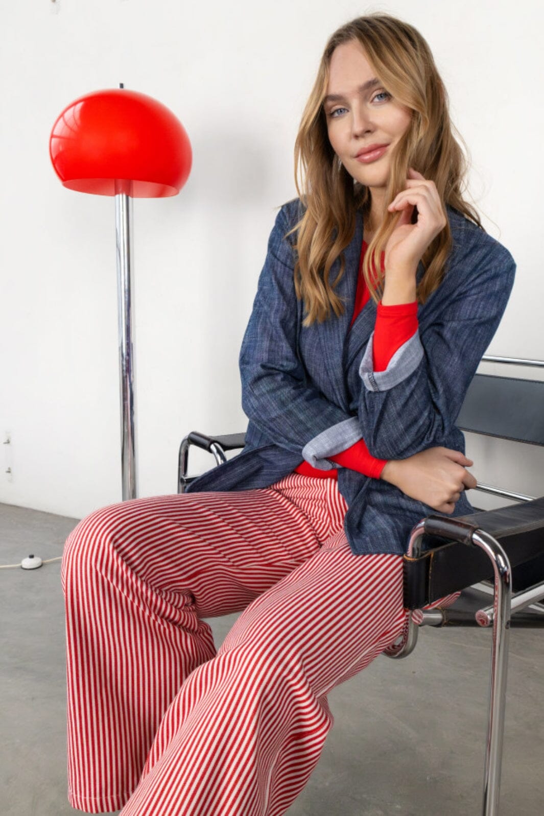 Black Colour - Bcmontreal Box Pant - Red