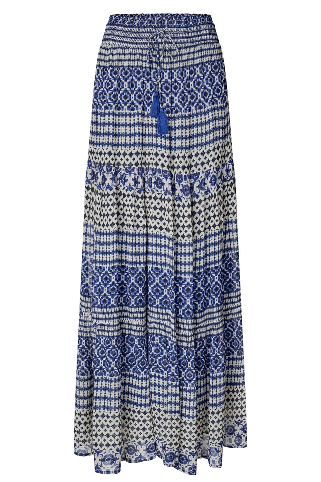 Forudbestilling - Lollys Laundry - Diamondll Maxi Skirt25220-2006 - 20 Blue
