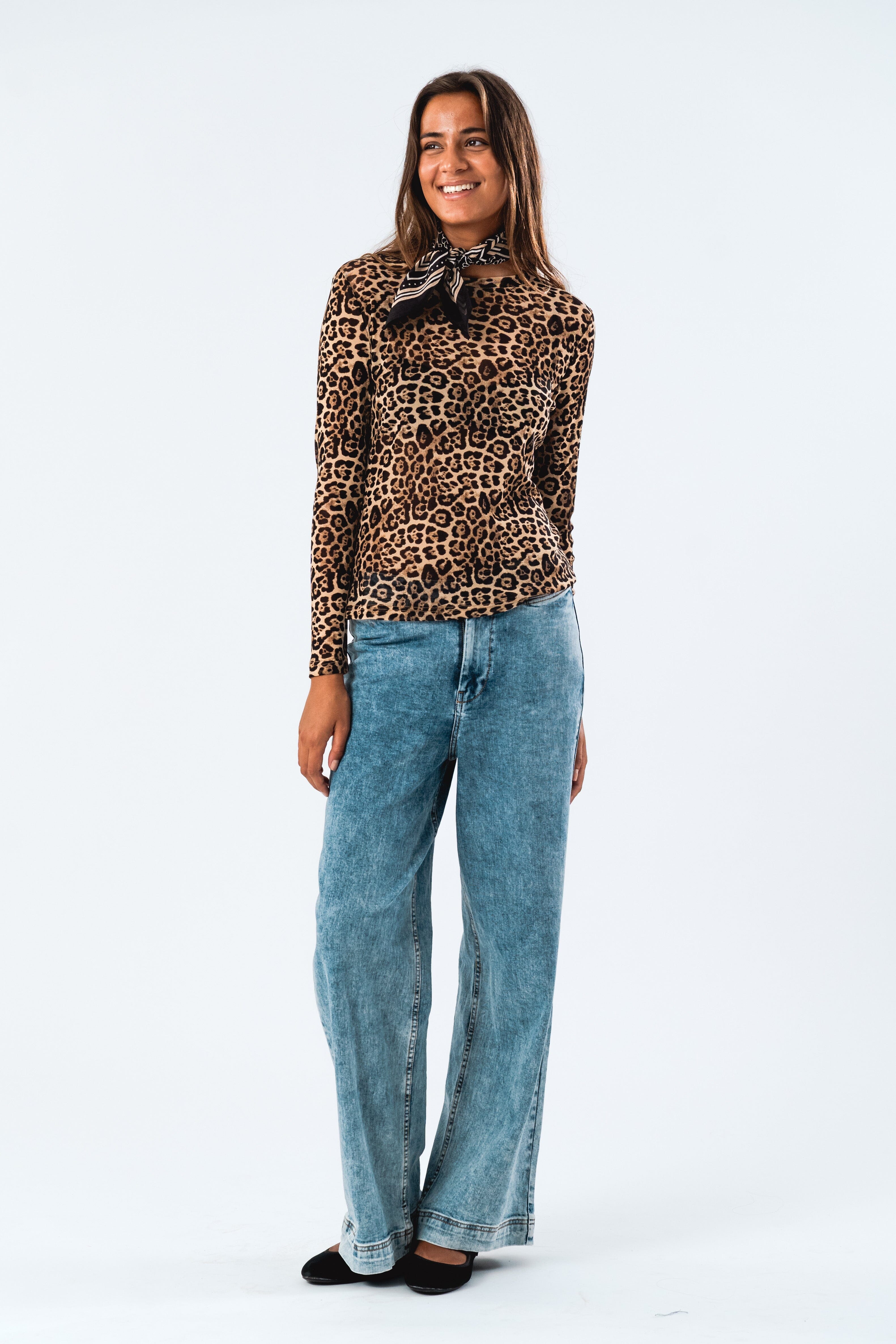 Lollys Laundry - Iriell Blouse Ls - 72 Leopard Print Online salg