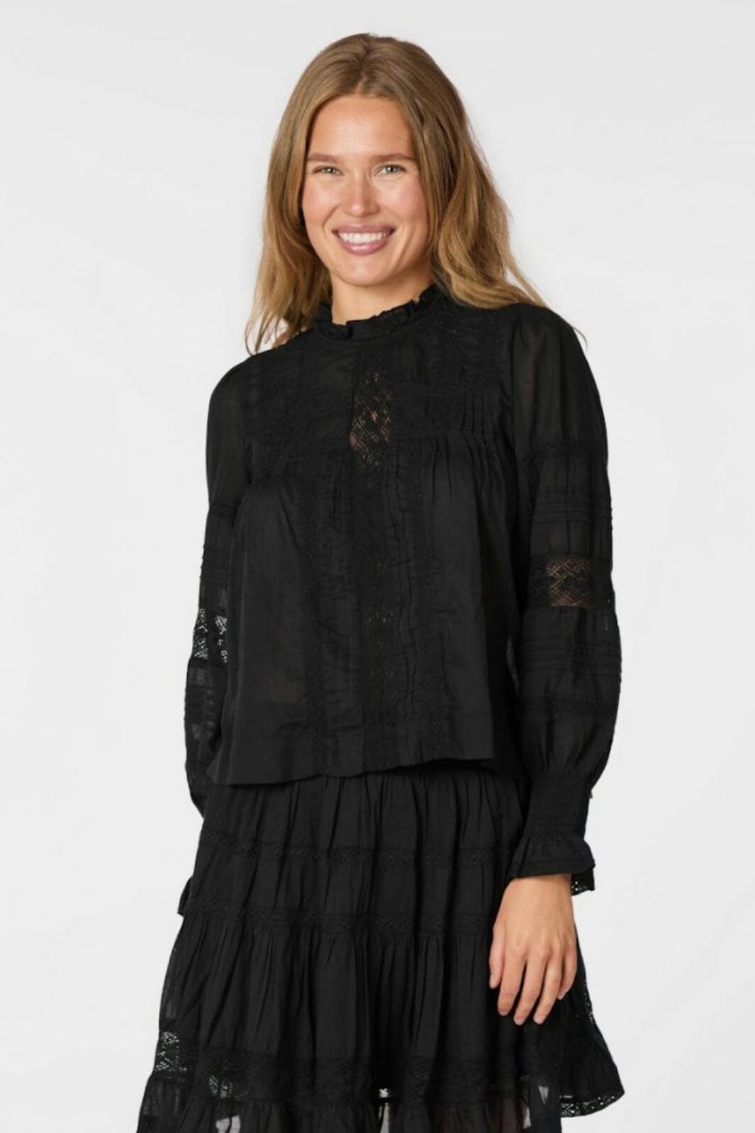 Neo Noir - Ebba S Voile Blouse 163142 - 100 - Black