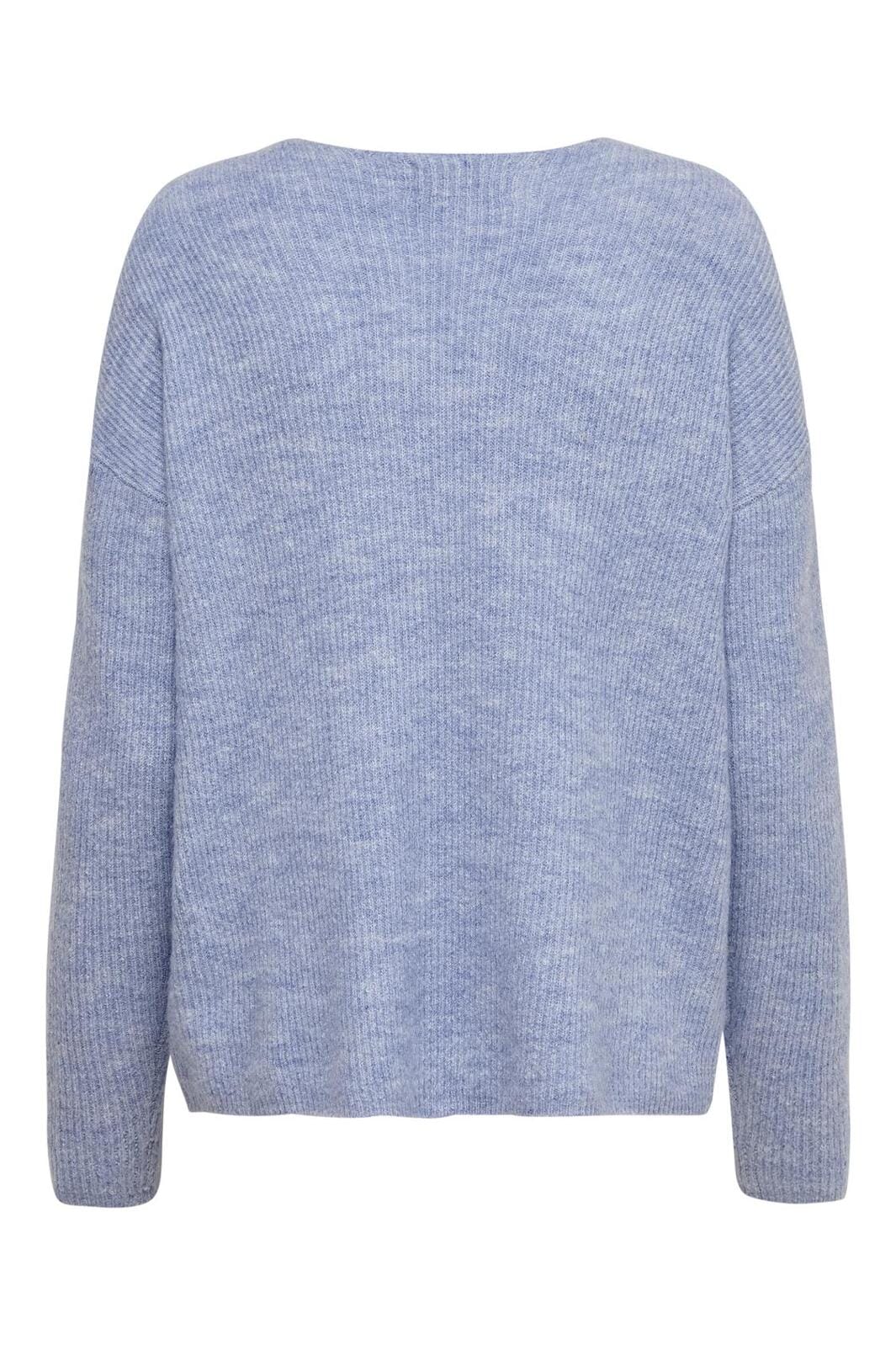 only-onlcamilla-v-neck-l-s-pullover-knt-3362111-skyway-melange_3.jpg Only - Onlcamilla V-Neck L/S Pullover Knt - 3362111 Skyway Melange Online salg