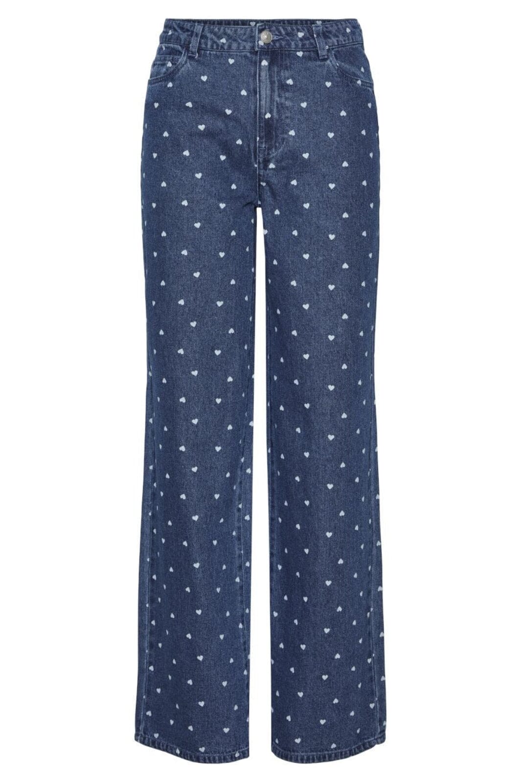 Pieces - Pcnea Wide Jeans - 4565631 Medium Blue Denim Hearts