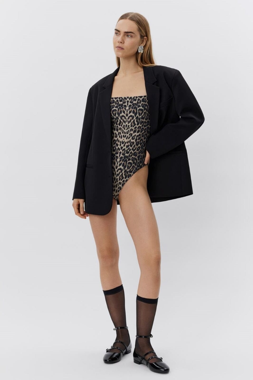 Sofie Schnoor - Giasw Swimsuit S251236 - 9086 - Light Brown Leopard Rabat
