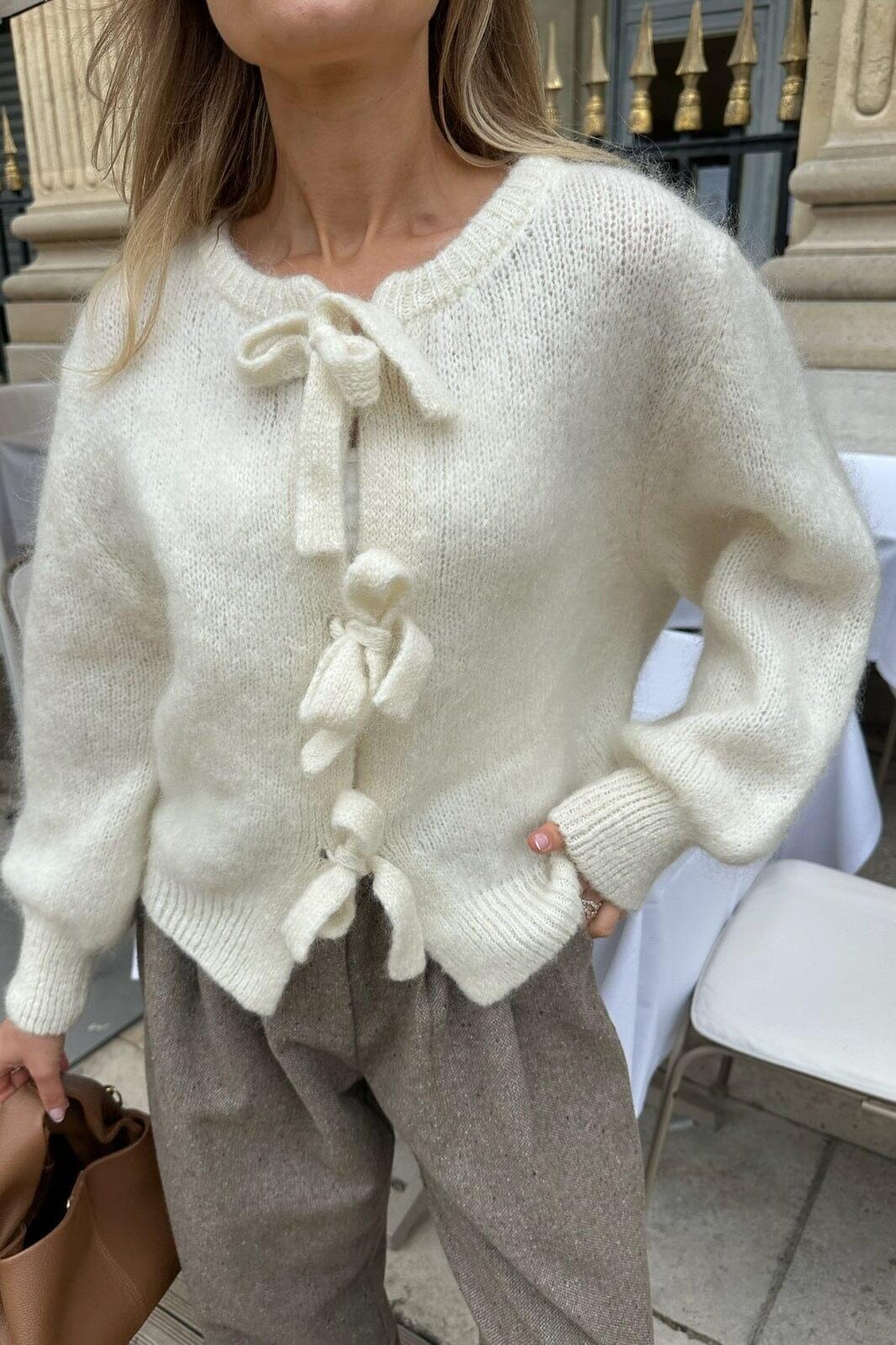 BYIC - Baileyic Bow Cardigan - white White
