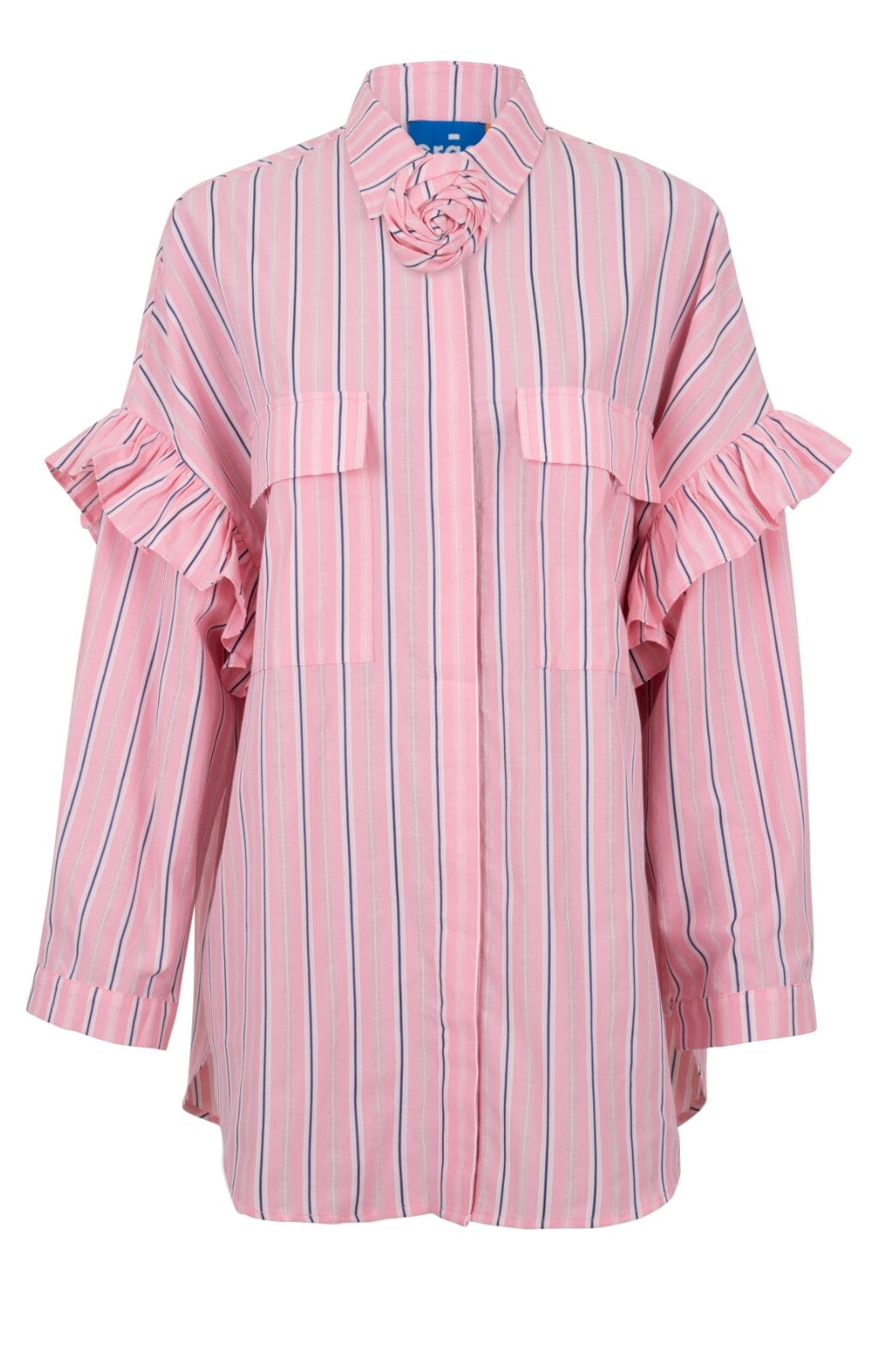 Cras - Flowercras Shirt - 8006 Pink Blue Stripe