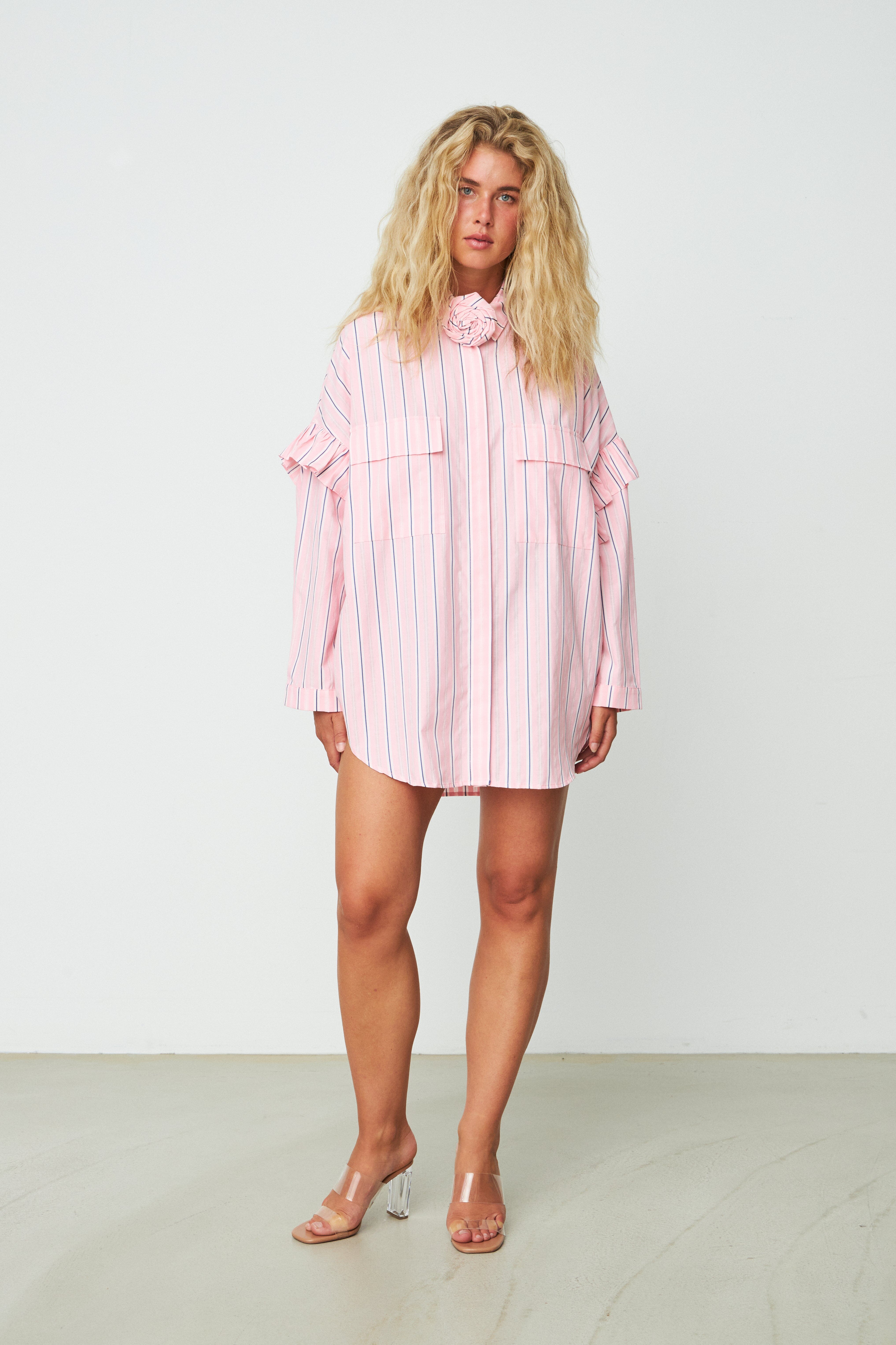 Cras - Flowercras Shirt - 8006 Pink Blue Stripe