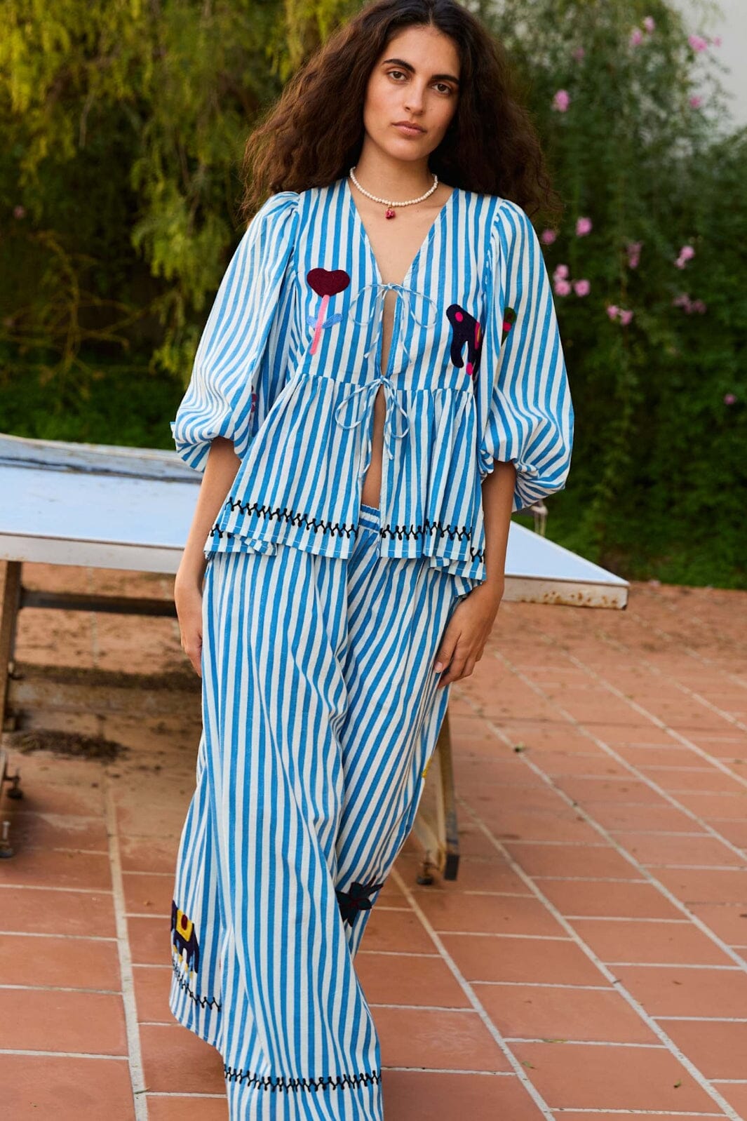 Forudbestilling - Sissel Edelbo - Vilja Top SE 1640 - Blue Stripes