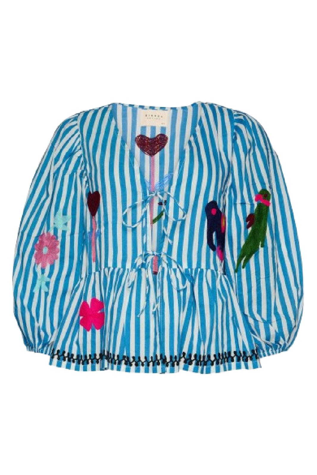 Forudbestilling - Sissel Edelbo - Vilja Top SE 1640 - Blue Stripes