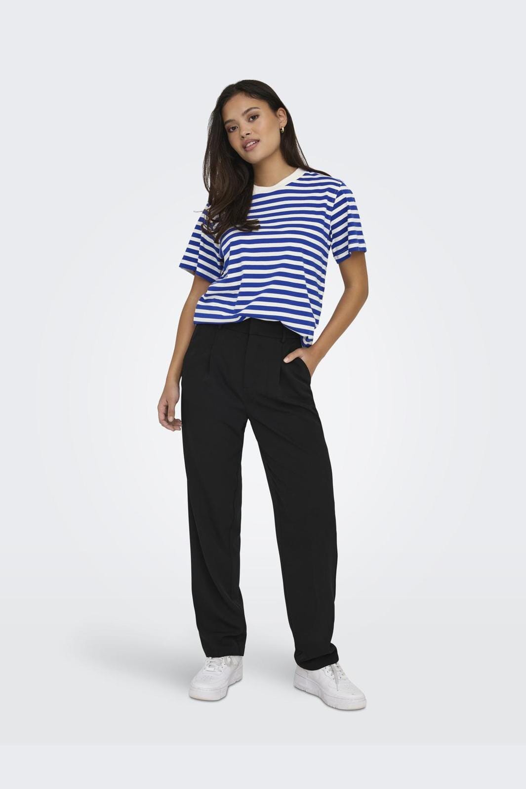 Only - Onllivina S/S Stripe Tee - 4450902 Surf The Web Cd Stripes Udsalg