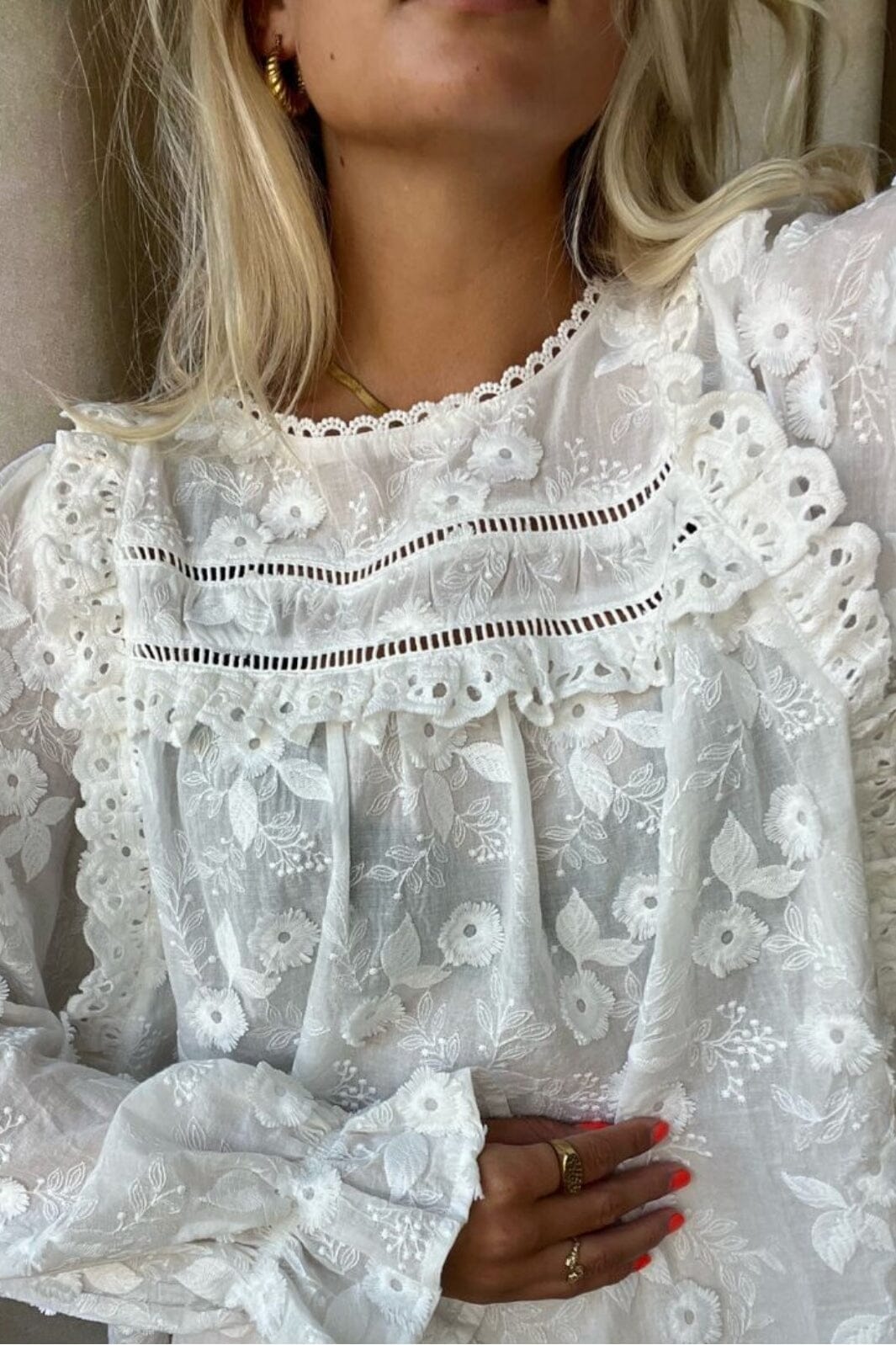 Stories From The Atelier By Copenhagen Shoes - Your Heart Top - 0061 White på udsalg