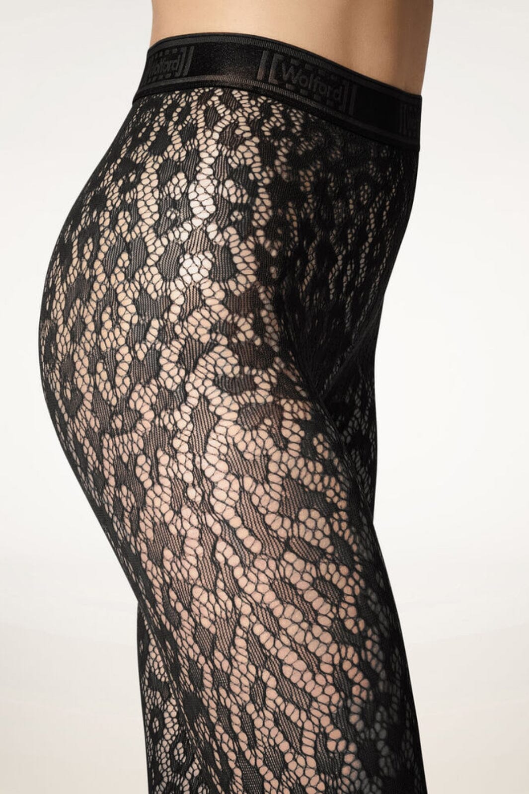 Wolford - Leo Lace Tights - 7005 Black