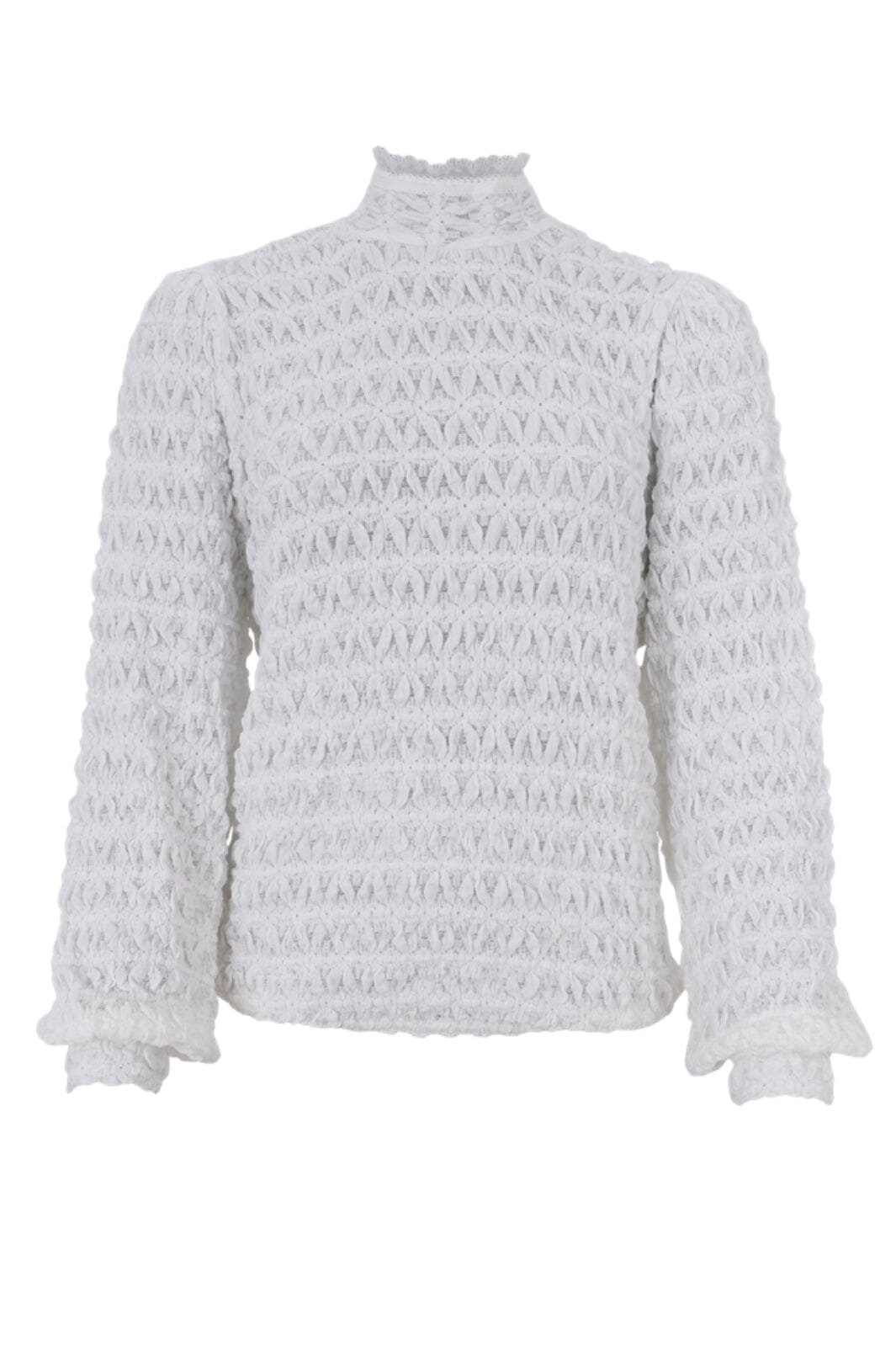 Black Colour - Bceleonora Lace Blouse W. Turtleneck - White Udsalg