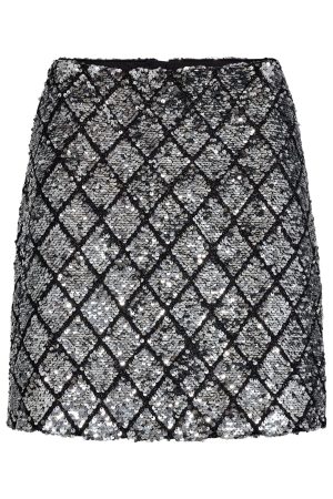 Co´couture - Cubiccc Sequin Mini Skirt 34172 - 930 Silver