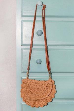 Forudbestilling - Black Colour - Bccrochet Mini Bag 9351 - Nature