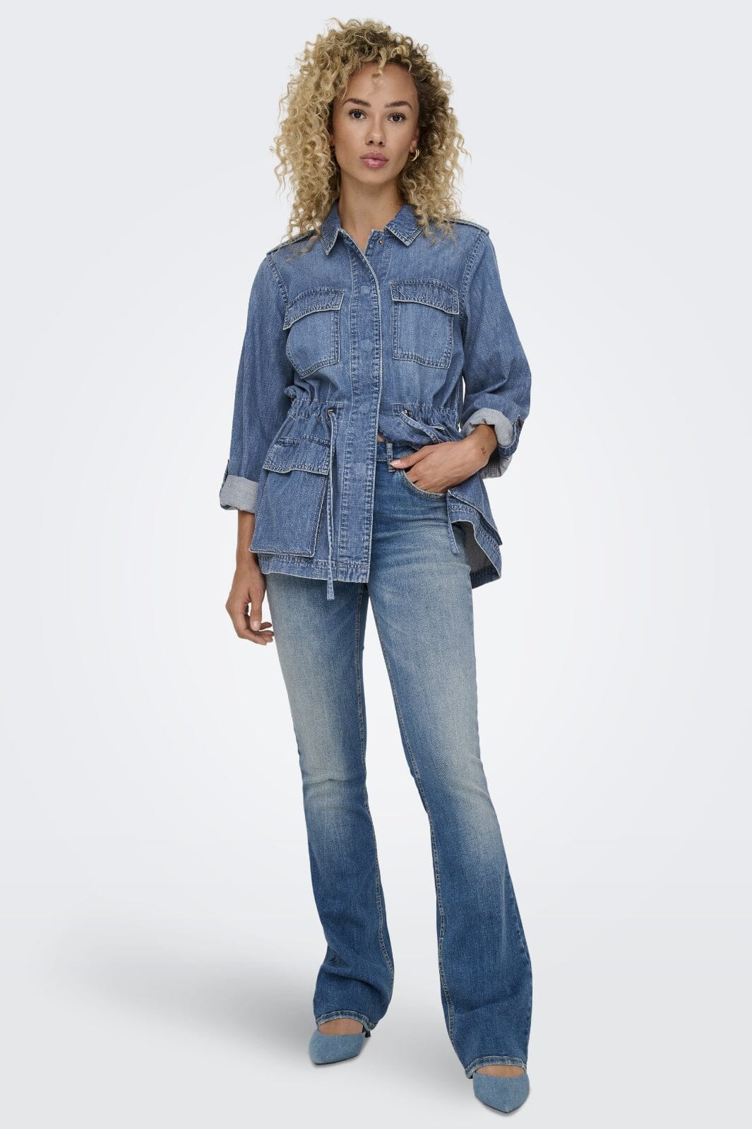 Only - Onlkenya L/S Utility Jkt Akm - 4664809 Medium Blue Denim