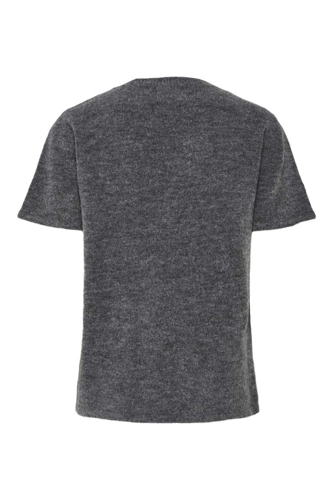 Pieces - Pcpiko Ss O-Neck Knit - 4631006 Dark Grey Melange Online Hot Salg