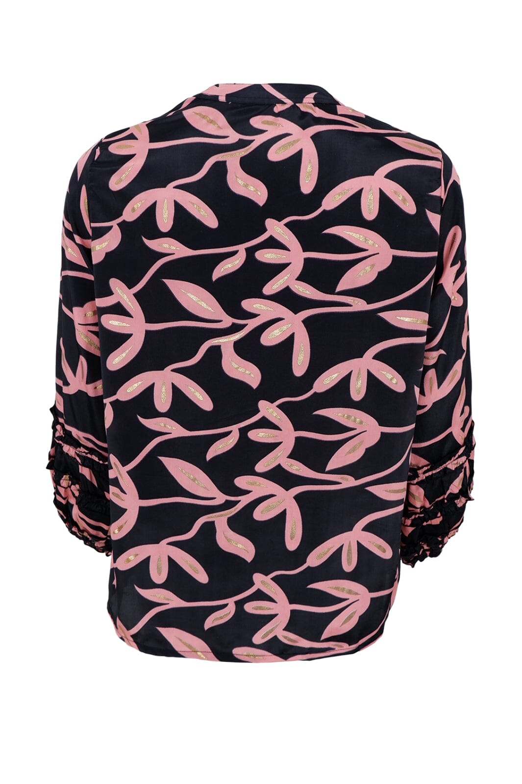 Black Colour - Bcluna Blouse With Mini Frills - Black Passion