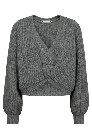 Co´couture - Cozycc Lurex Twist Knit 32132 - 57 Grey Melange
