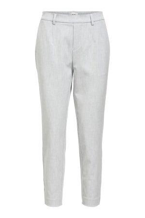 Object - Objlisa Slim Pant - 4656606 Light Grey Melange