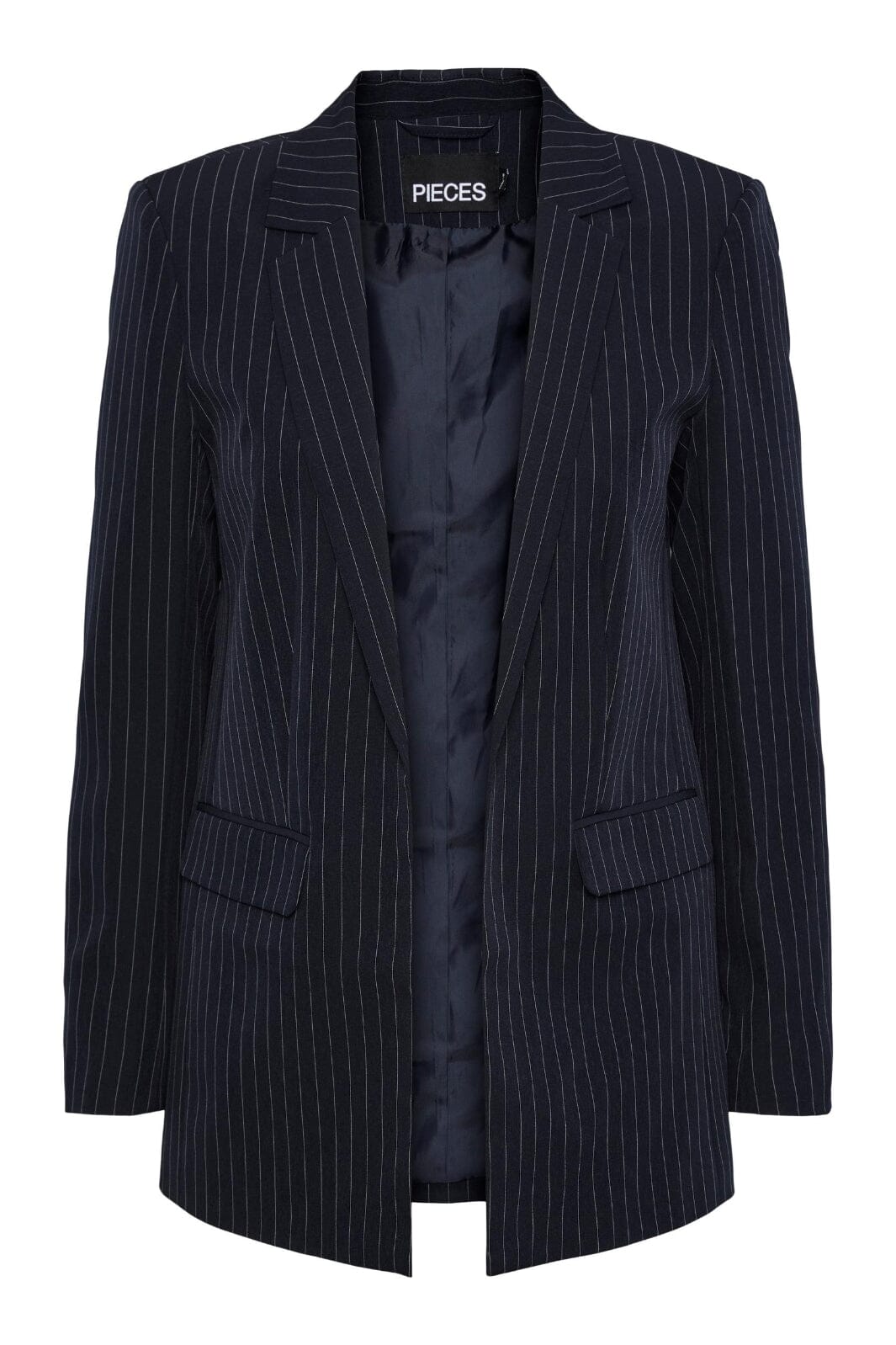 Pieces - Pcbossy Ls Loose Striped Blazer Noos - Sky Captin Pinstripe