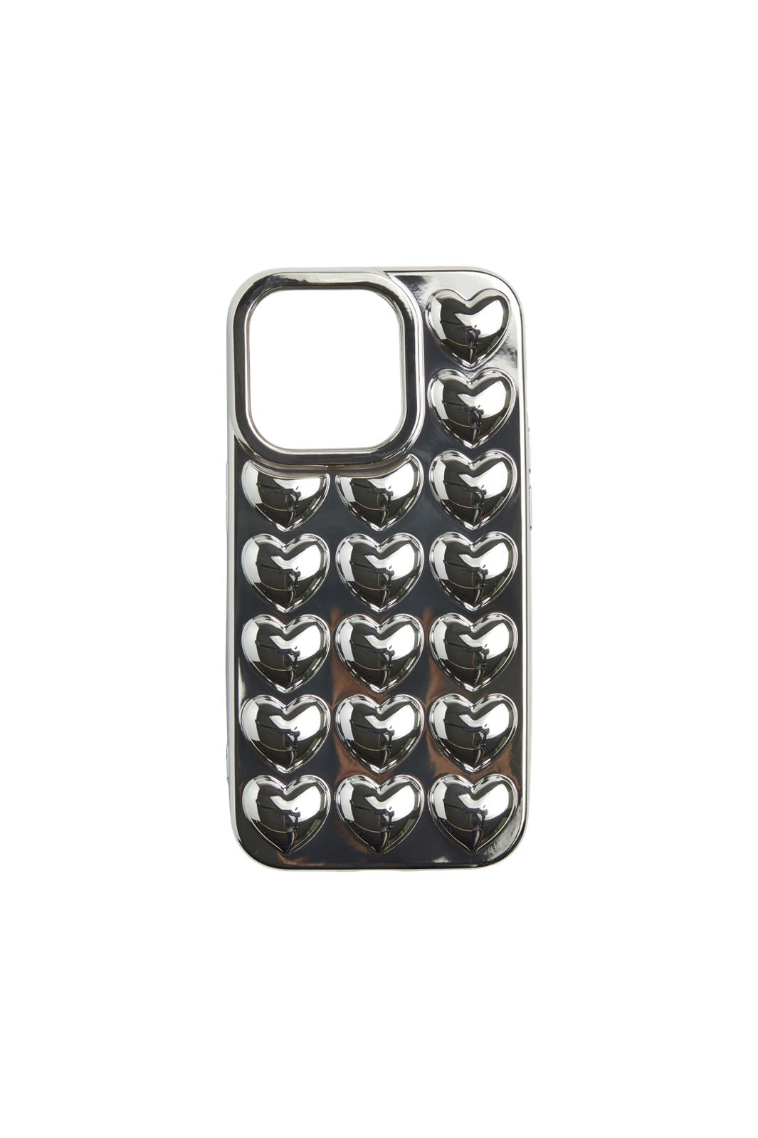 Pieces - Pcniva Phone Cover Box - 4757783 Silver Colour Iphone 14 Pro/St2/Hearts på udsalg