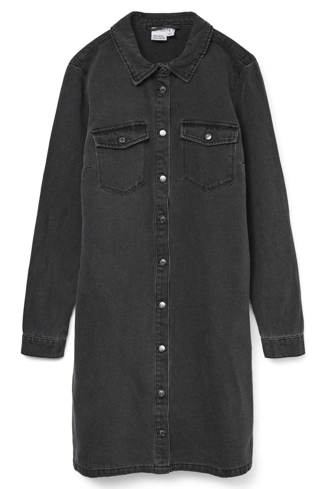 Vero Moda - Vmjennie Ls Short Denim Dress - 4555405 Black Denim Rabat