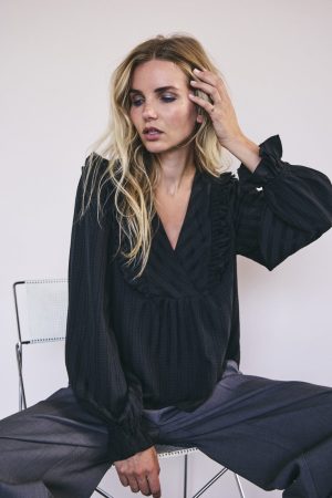 Co´couture - Lulucc Smock Blouse 35712 - 96 Black Online nu