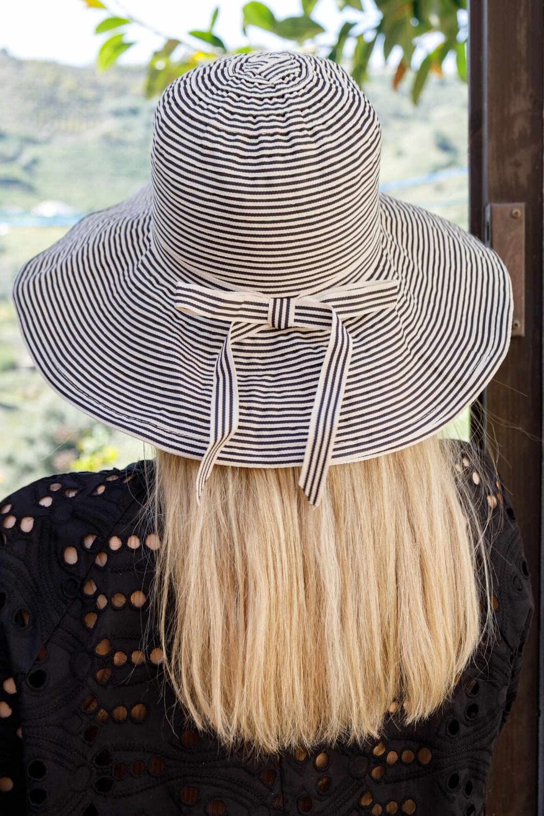 Forudbestilling - Black Colour - Bcjannie Ribbon Hat 8000 - Black Stripe