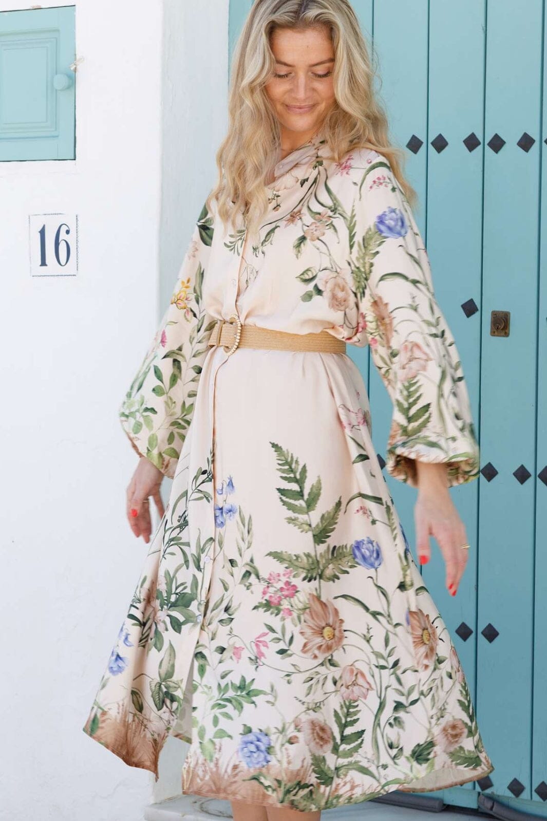 Forudbestilling - Black Colour - Bczennia Flower Dress 40901 - Champagne Levere