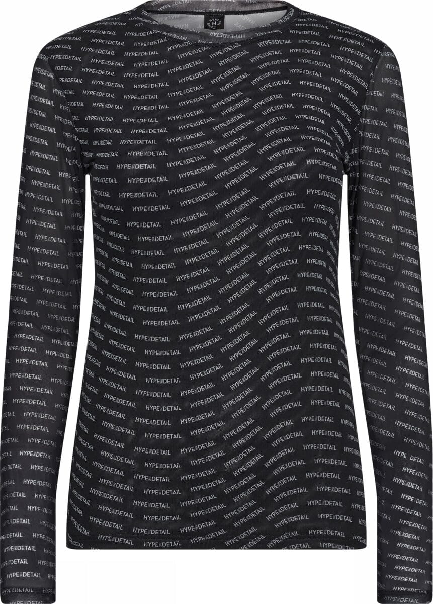 Hype The Detail - Blouse W/Print - 10 Sort Online salg