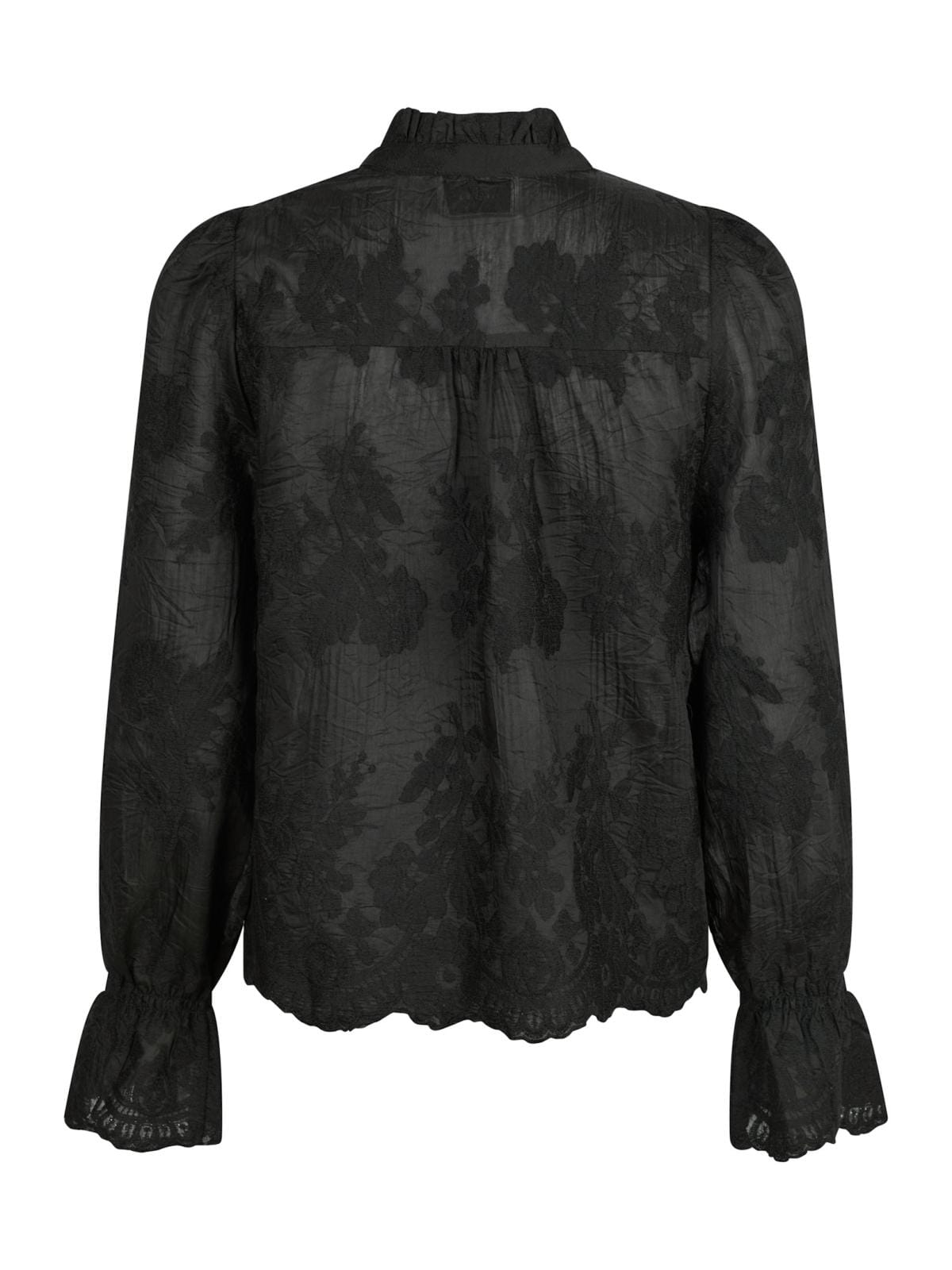 Neo Noir - Amara Big Embroidery Blouse - Black