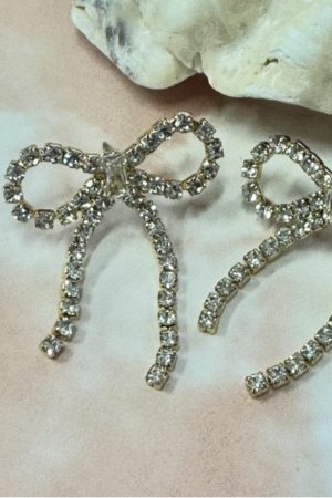 Friihof + Siig - Bow Simili Earring - Forgyldt Online