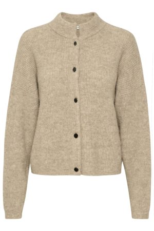 Gestuz - AlphaGZ Short Cardigan NOOS - Warm Sand Melange