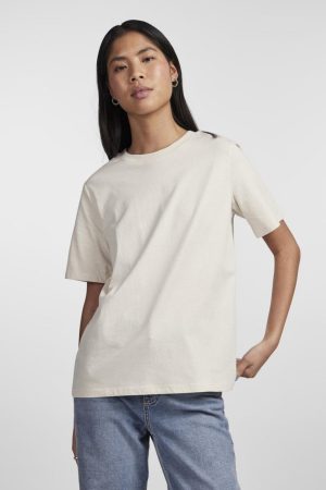 Pieces - Pcria Ss Solid Tee - 4280168 Birch
