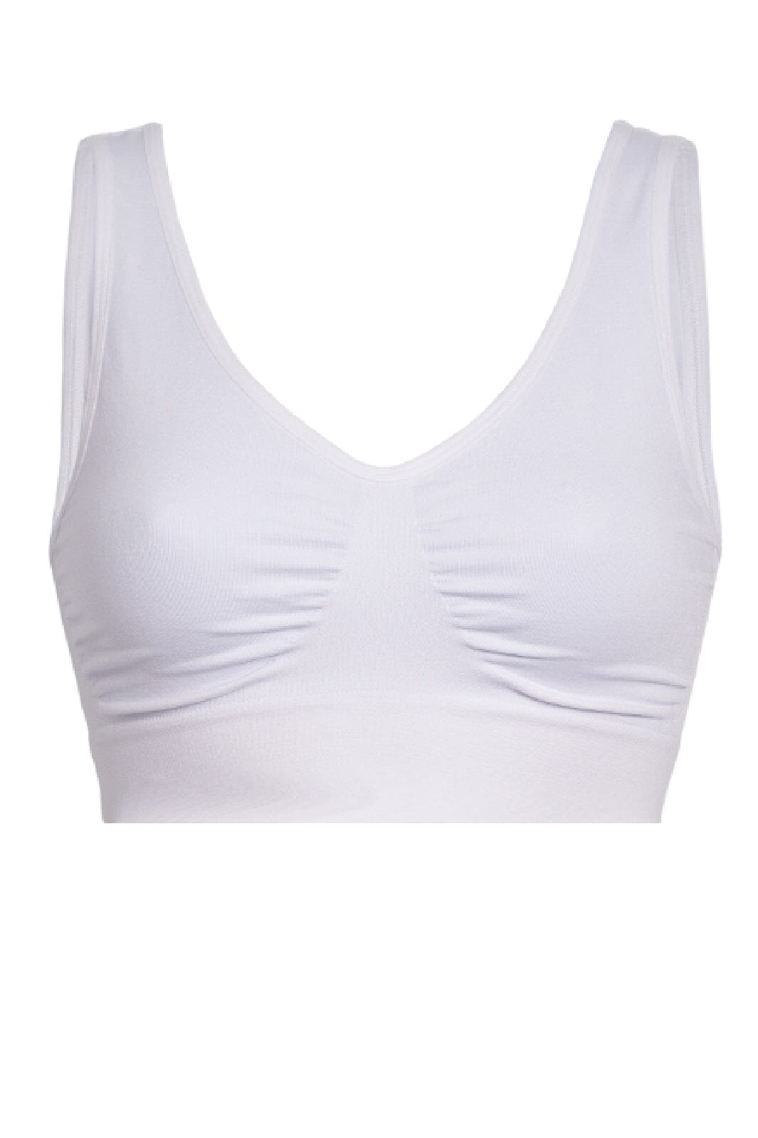 Soft basic - Haily Bra top wide strap 2 pak - white